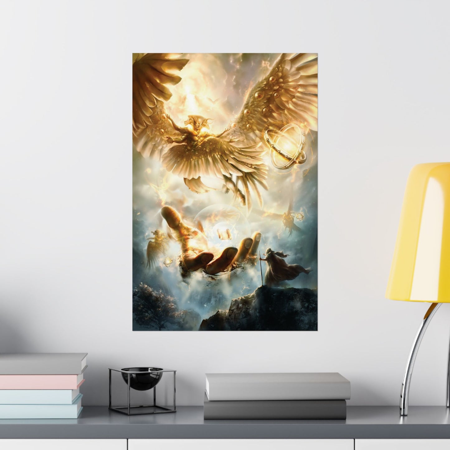 Ezekiel's Vision | Matte Vertical Poster Print | Bible Wall Art | Religious Decor | Christian Gift | Prophecy | Angels | Cherubim