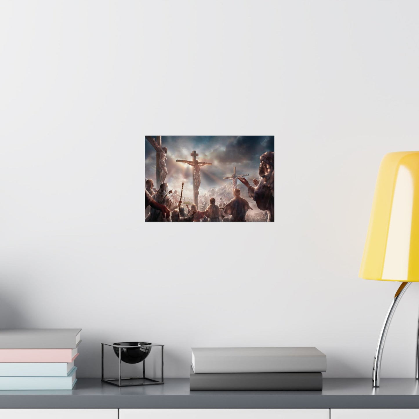 The Crucifixion | Matte Horizontal Poster Print | Bible Art | Religious Decor | Christian Gift | Jesus | Easter | Passover