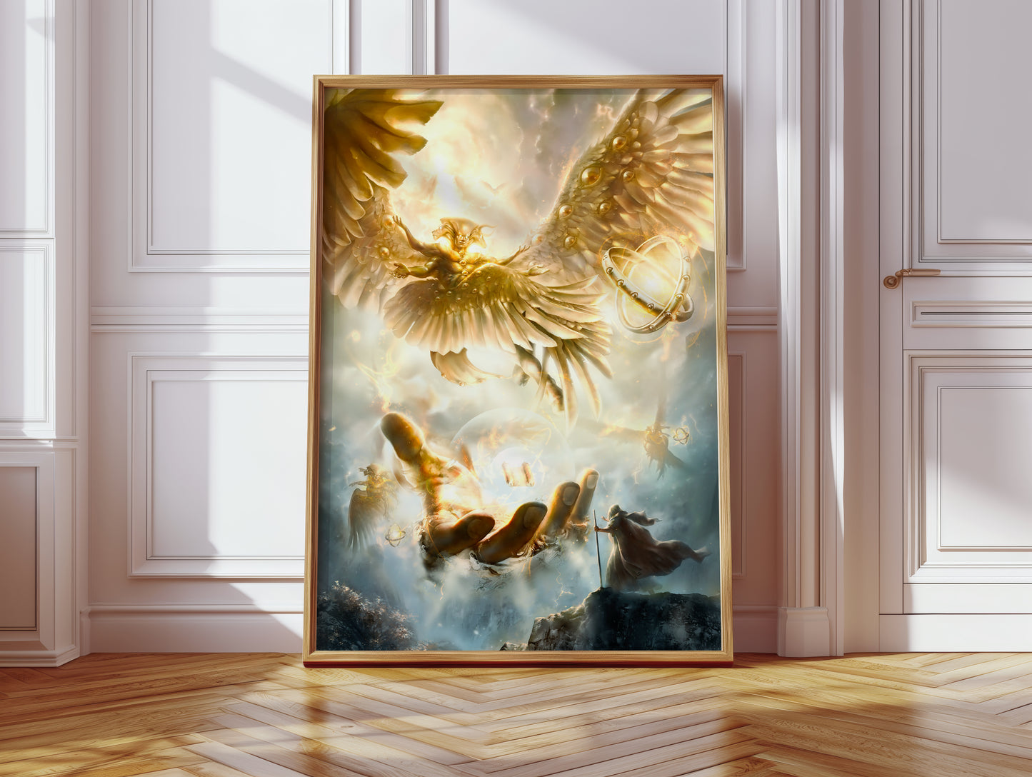 Ezekiel's Vision | Matte Vertical Poster Print | Bible Wall Art | Religious Decor | Christian Gift | Prophecy | Angels | Cherubim