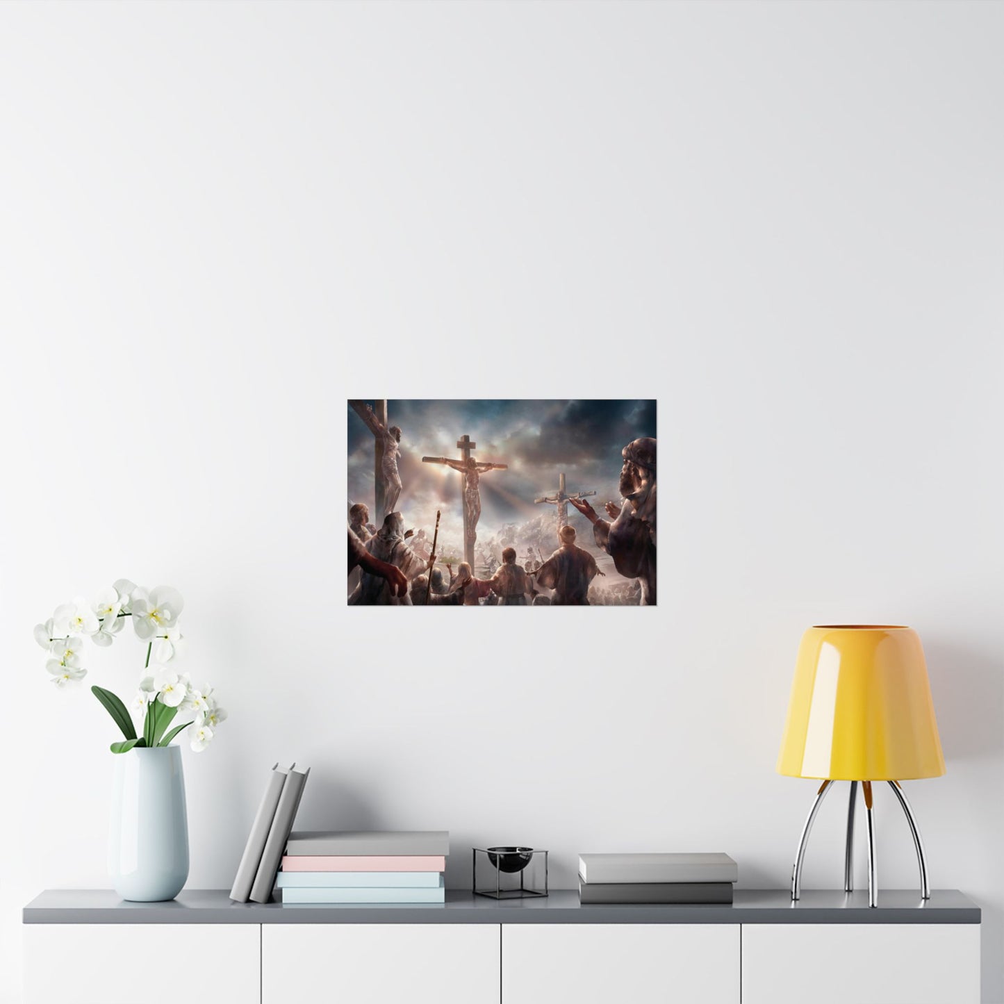 The Crucifixion | Matte Horizontal Poster Print | Bible Art | Religious Decor | Christian Gift | Jesus | Easter | Passover