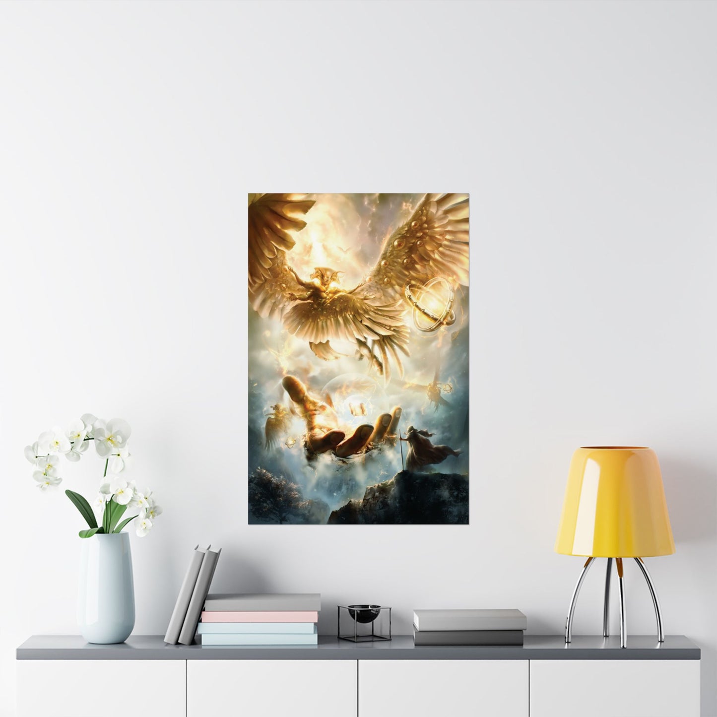 Ezekiel's Vision | Matte Vertical Poster Print | Bible Wall Art | Religious Decor | Christian Gift | Prophecy | Angels | Cherubim