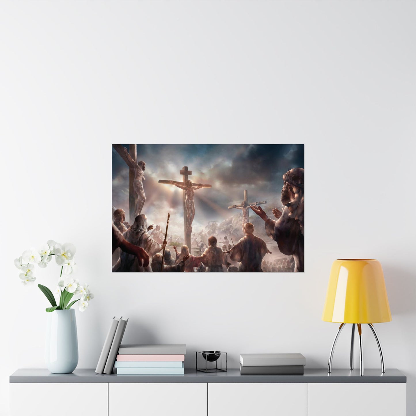 The Crucifixion | Matte Horizontal Poster Print | Bible Art | Religious Decor | Christian Gift | Jesus | Easter | Passover