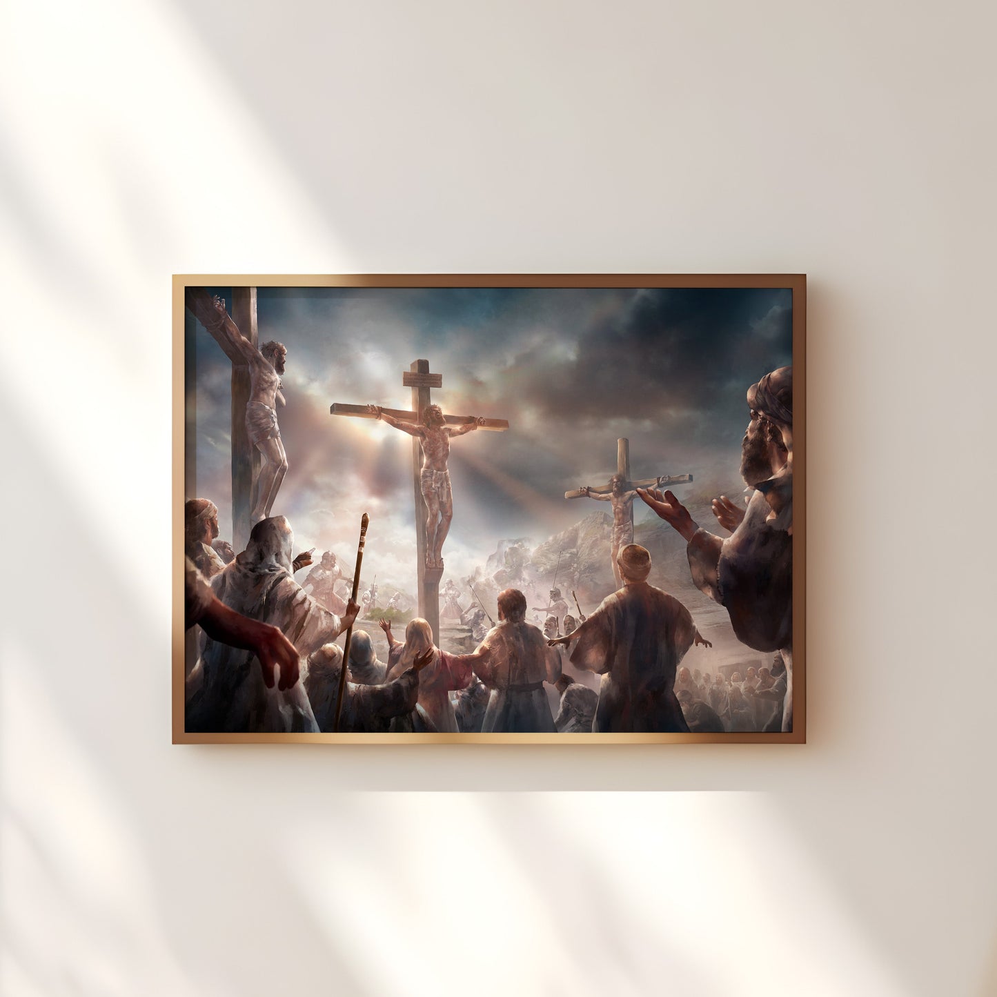 The Crucifixion | Matte Horizontal Poster Print | Bible Art | Religious Decor | Christian Gift | Jesus | Easter | Passover